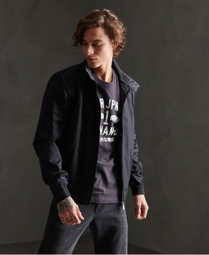 Superdry Funnel Harrington Férfi Kabát Fekete | BAXYQ5831